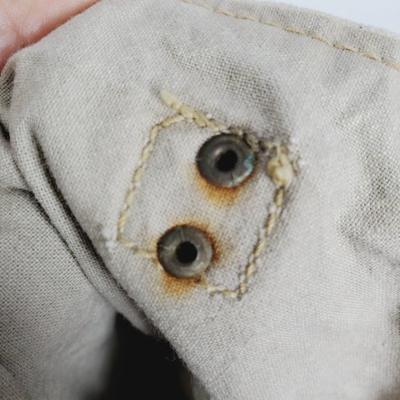 Upcycled Canvas and Leather Tote Bag Hand Made Typography - Picture 5 of 5